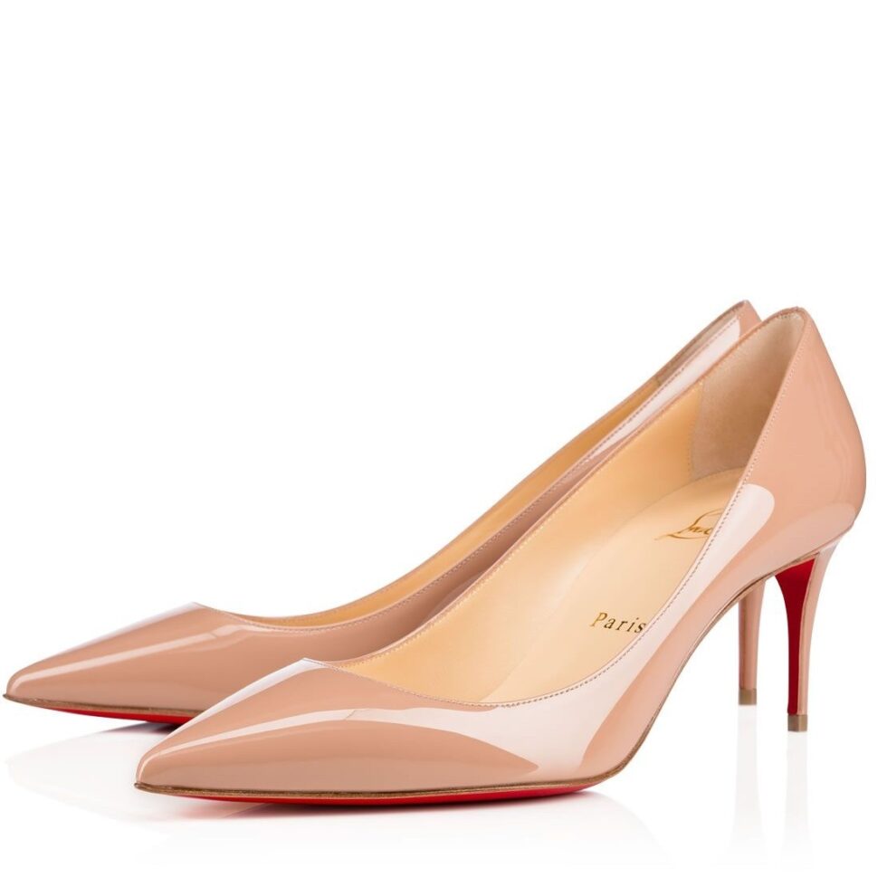 Replica Christian Louboutin Nude Patent Kate 70mm Pumps 104