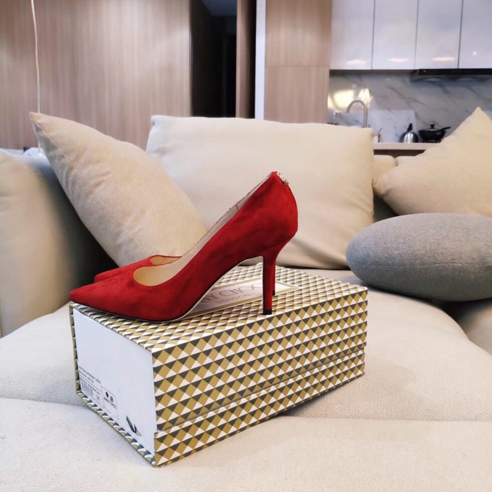 Replica Jimmy Choo Love 85mm Pumps In Red Suede Leather 111