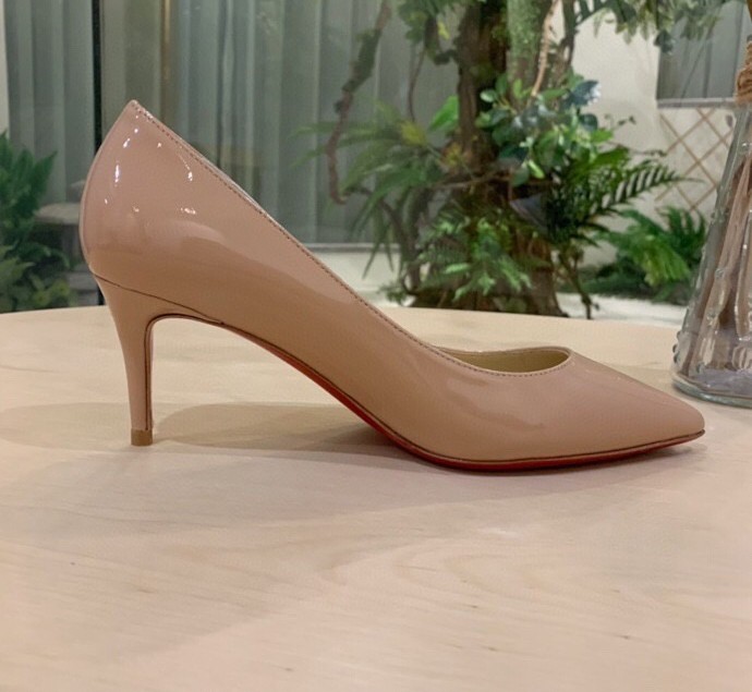 Replica Christian Louboutin Nude Patent Kate 70mm Pumps 105