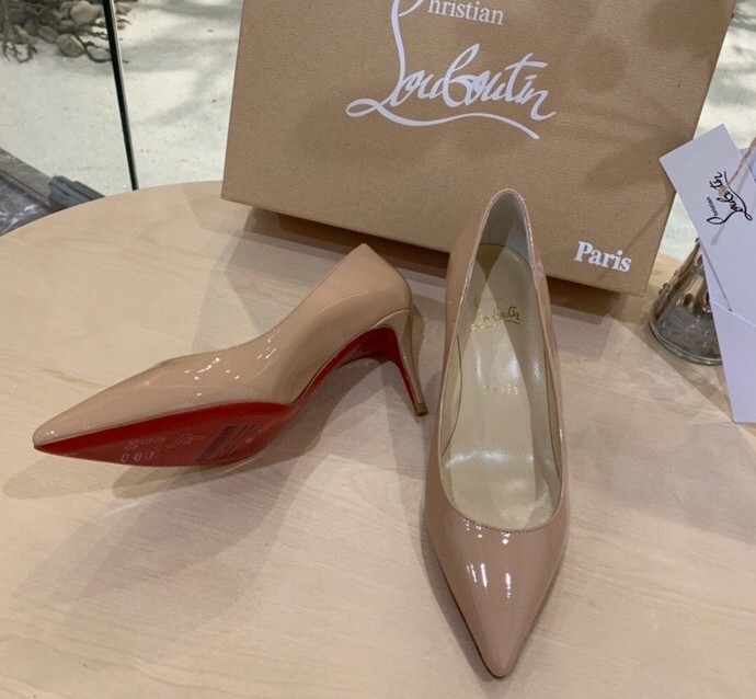 Replica Christian Louboutin Nude Patent Kate 70mm Pumps 108