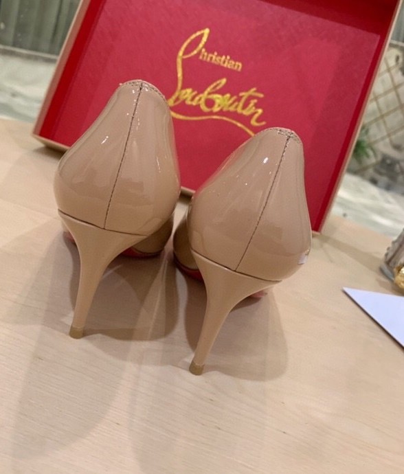 Replica Christian Louboutin Nude Patent Kate 70mm Pumps 110