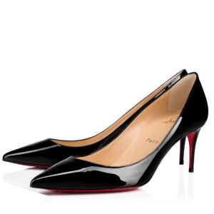 Replica Christian Louboutin Black Patent Kate 70mm Pumps