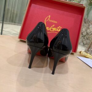 Replica Christian Louboutin Black Patent Kate 70mm Pumps 2