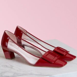 Replica Roger Vivier Belle Vivier Pumps In Red Patent and PVC