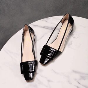 Replica Roger Vivier Belle Vivier Pumps In Black Patent and PVC 2