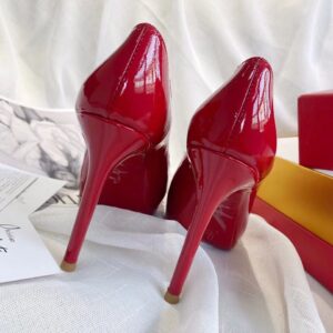 Replica Christian Louboutin Red Patent New Very Prive 100mm Pumps 2