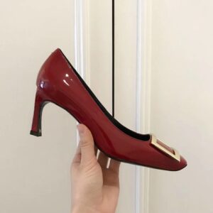 Replica Roger Vivier Belle Vivier Trompette 70mm Pumps In Red Patent 2