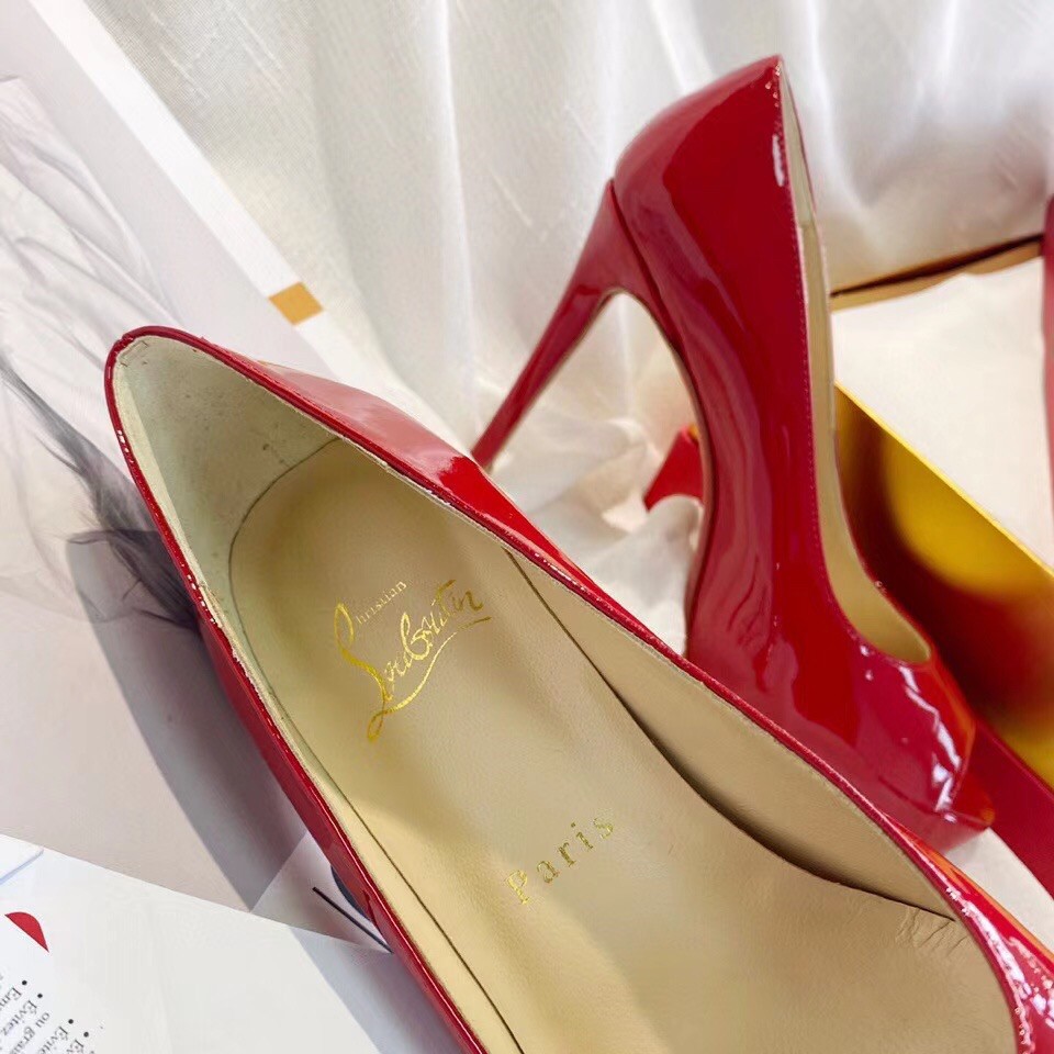 Replica Christian Louboutin Red Patent New Very Prive 100mm Pumps 107