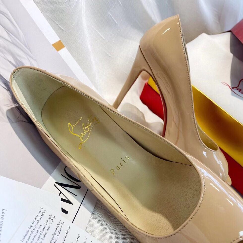 Replica Christian Louboutin Nude Patent New Very Prive 100mm Pumps 106