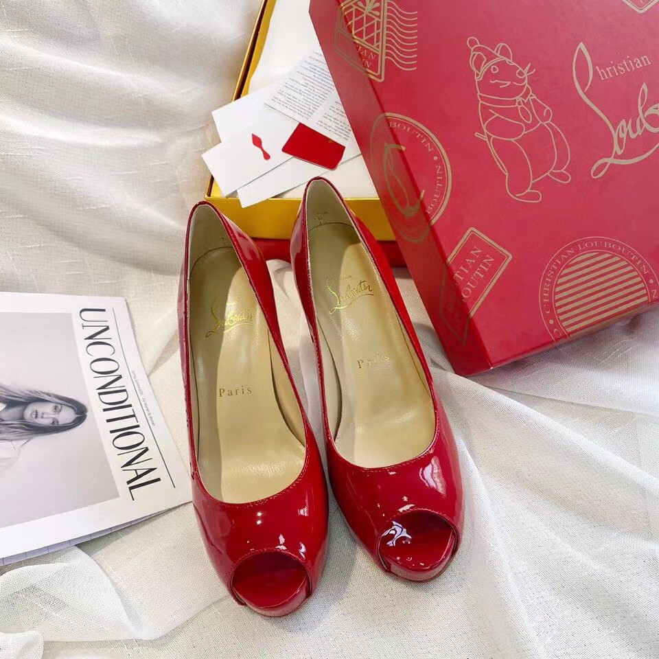 Replica Christian Louboutin Red Patent New Very Prive 100mm Pumps 112