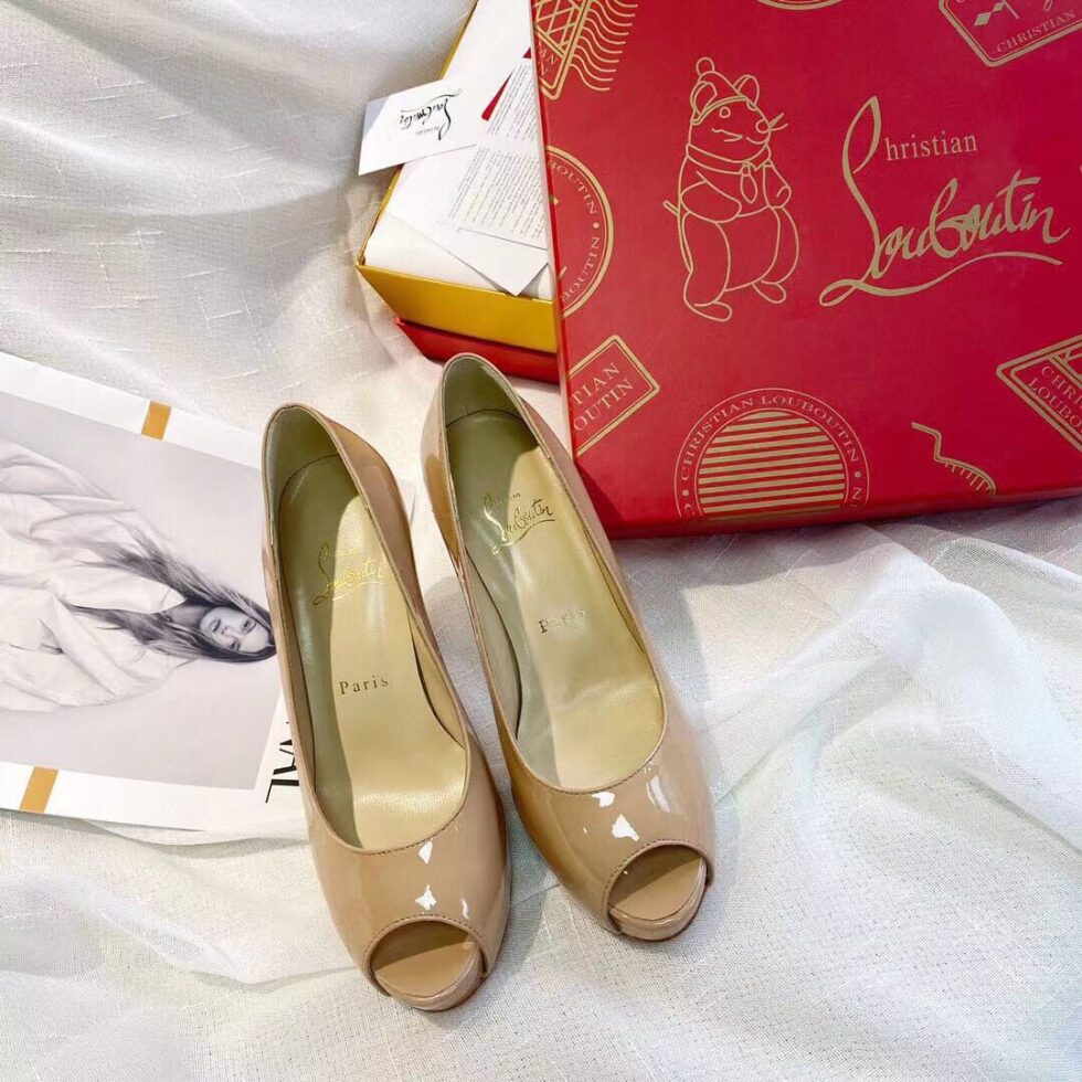 Replica Christian Louboutin Nude Patent New Very Prive 100mm Pumps 109