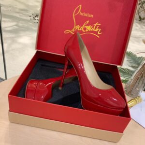 Replica Christian Louboutin Red Patent Dirditta 130mm Pumps 2