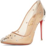 Replica Christian Louboutin Degra 100 Crystal Stud-embellished Pumps