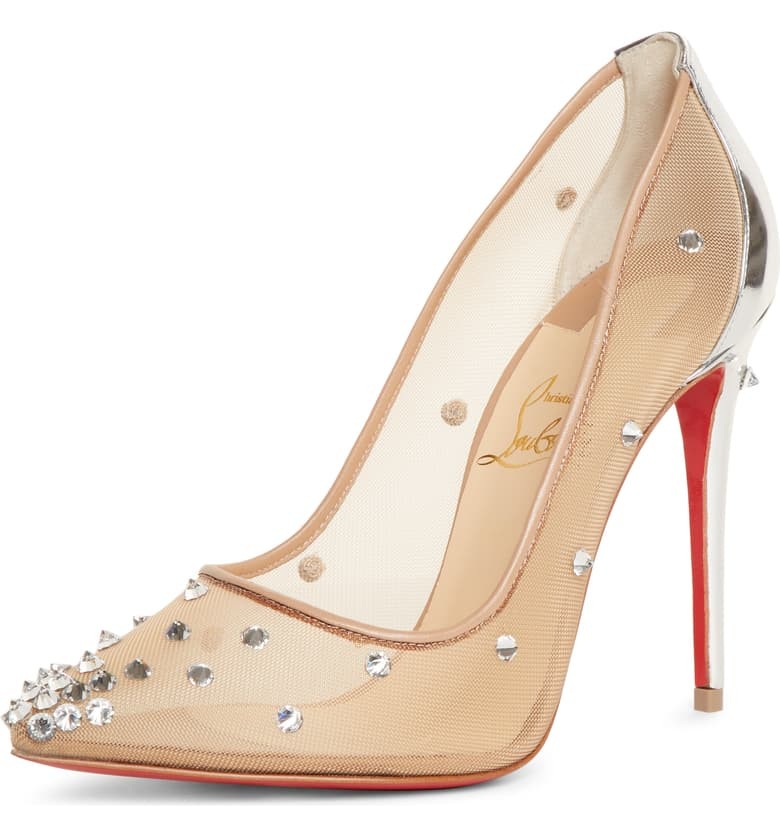 Replica Christian Louboutin Degra 100 Crystal Stud-embellished Pumps 104