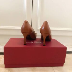 Replica Roger Vivier Belle Vivier Trompette 70mm Pumps In Brown Calfskin 2