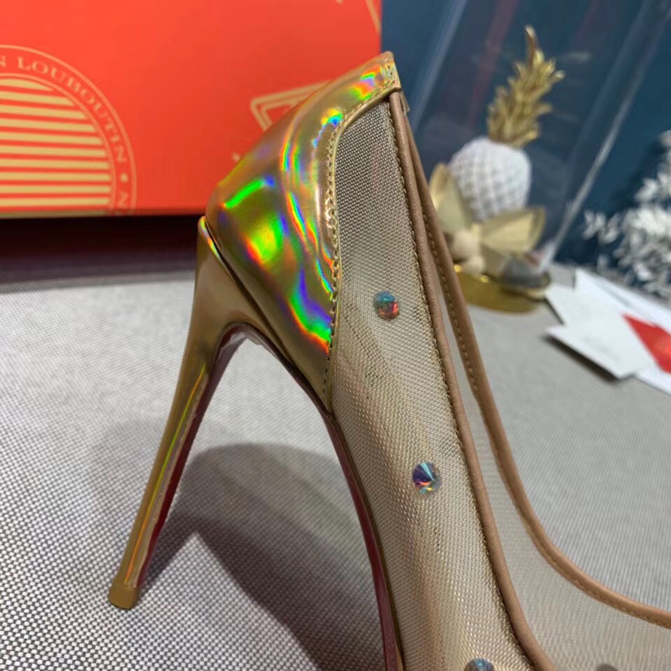 Replica Christian Louboutin Degra 100 Crystal Stud-embellished Pumps 105