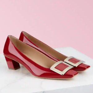 Replica Roger Vivier Belle Vivier 45mm Pumps In Red Patent Leather