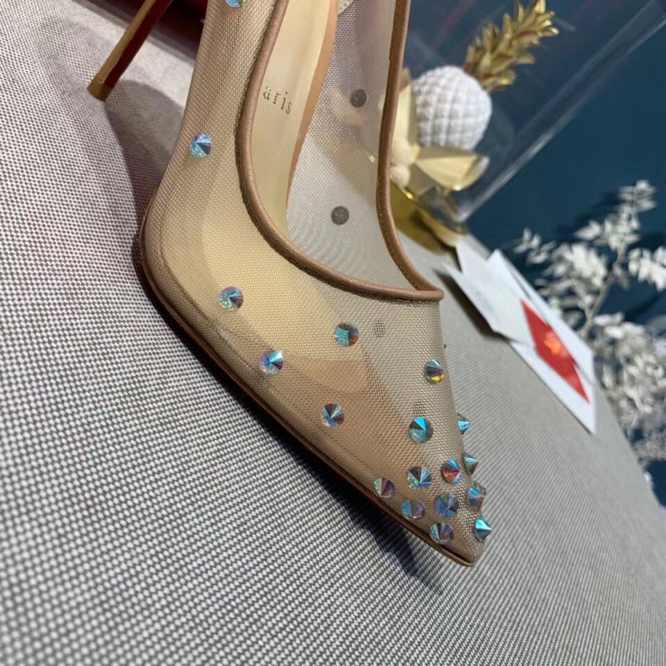 Replica Christian Louboutin Degra 100 Crystal Stud-embellished Pumps 111