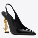 Replica Saint Laurent Opyum Slingback Pumps 110mm With Gold Heel