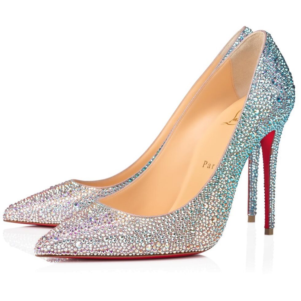 Replica Christian Louboutin Nude Kate Strass Degrade Pumps 100mm 104