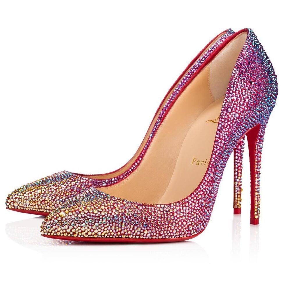 Replica Christian Louboutin Red Kate Strass Degrade Pumps 100mm 104