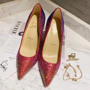 Replica Christian Louboutin Red Kate Strass Degrade Pumps 100mm 2