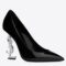 Replica Saint Laurent Opyum 110 Pumps In Suede with Gold Heel 103