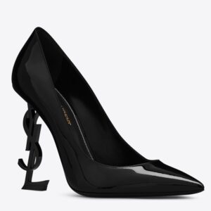 Replica Saint Laurent Opyum 110 Pumps In Patent Leather with Black Heel