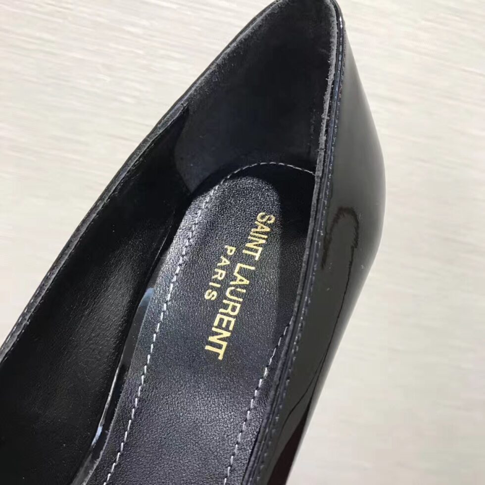 Replica Saint Laurent Opyum 110 Pumps In Patent Leather with Black Heel 109