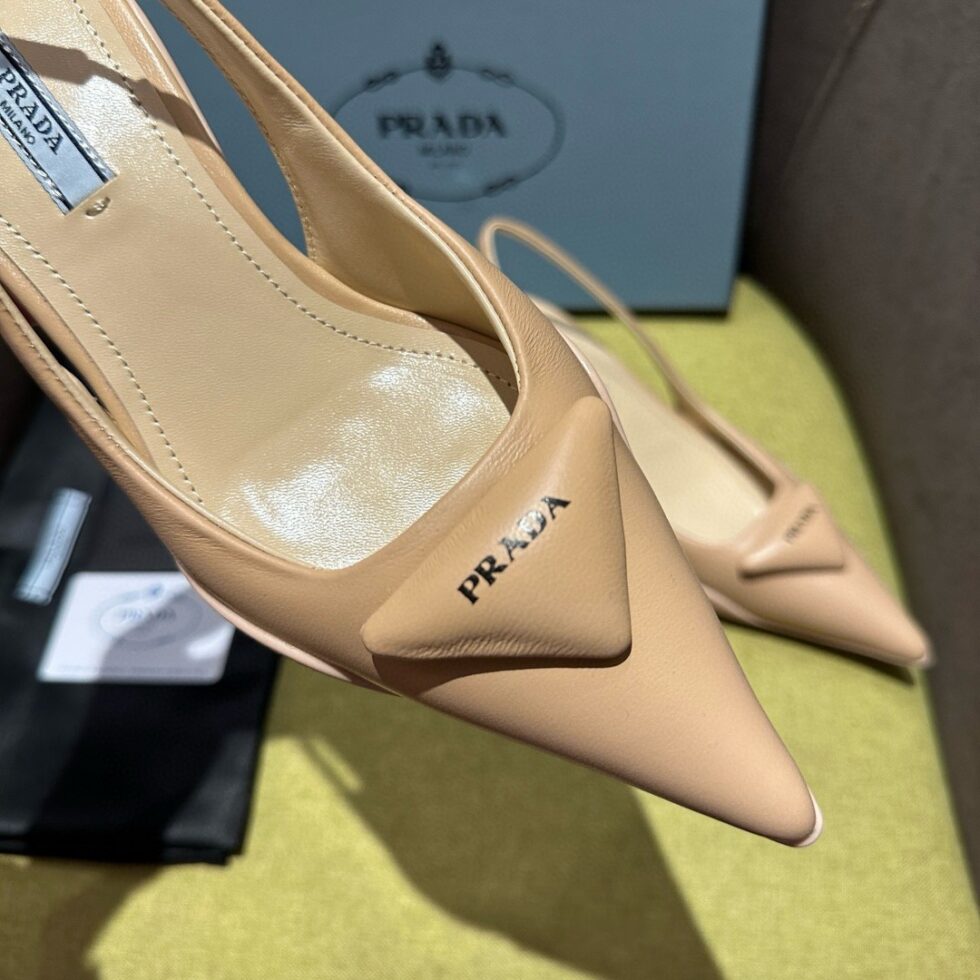 Replica Prada Slingback Pumps in Powder Padded Leather 105