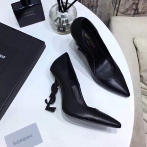 Replica Saint Laurent Opyum 110 Pumps In Lambskin with Black Heel 2