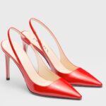 Replica Prada Slingbacks Pumps 95mm In Red Patent Leather