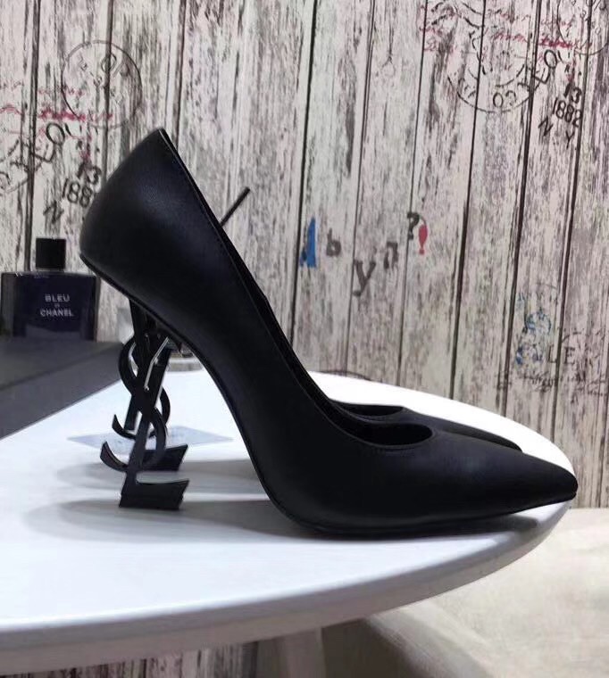 Replica Saint Laurent Opyum 110 Pumps In Lambskin with Black Heel 110