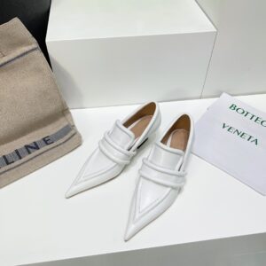 Replica Bottega Veneta Spada Pumps in White Lambskin 103