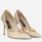 Replica Valentino Vlogo Slingback Pumps 80mm in PVC with White Leather 103