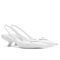 Replica Valentino Vlogo Slingback Pumps 80mm in PVC with White Leather 102