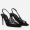 Replica Prada Slingback Pumps 75MM In Noir Brushed Leather 103