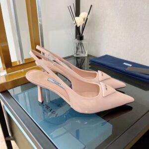 Replica Prada Slingback Pumps 75MM In Powder Brushed Leather 2