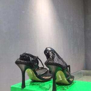 Replica Bottega Veneta Stretch Sandals In Black Mesh 2