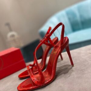 Replica Christian Louboutin Rosalie 100mm Sandals In Red Patent Psychic 2