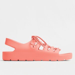 Replica Bottega Veneta Jelly Sandals In Flamingo Rubber