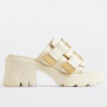 Replica Bottega Veneta Flash Sandals In White Technical Fabric