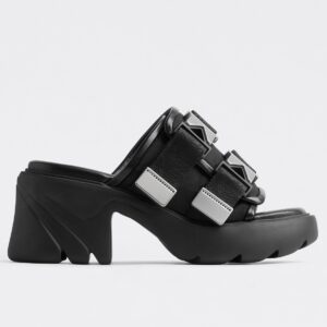 Replica Bottega Veneta Flash Sandals In Black Technical Fabric