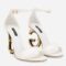 Replica Bottega Veneta Stack Platform Sandals In White Lambskin 103