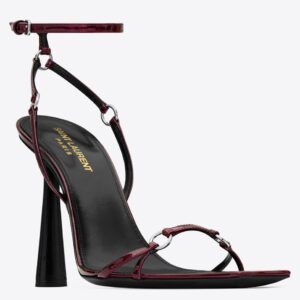 Replica Saint Laurent Nova 100 Sandals In Red Patent Leather