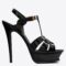 Replica Valentino Garavani Rockstud Flat Sandals In Black Calfskin 102