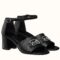 Replica Hermes Legend Wedge Sandals In Black Calfskin 103