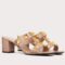 Replica Hermes Tandem 50mm Sandals In Gold/Silver Lambskin 102