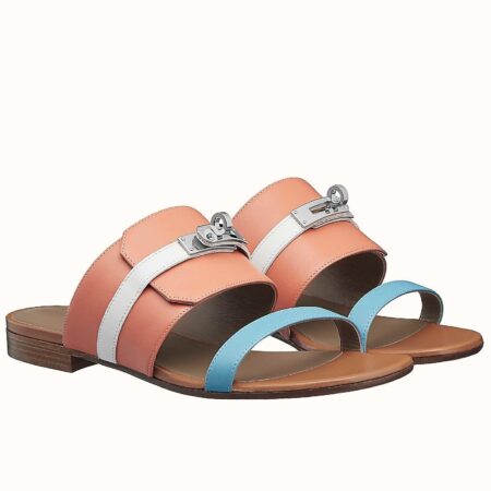 Replica Hermes Avenue Sandals In Multicolour Calfskin 102