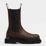 Replica Bottega Veneta BV Lug Chelsea Boots In Brown Calfskin